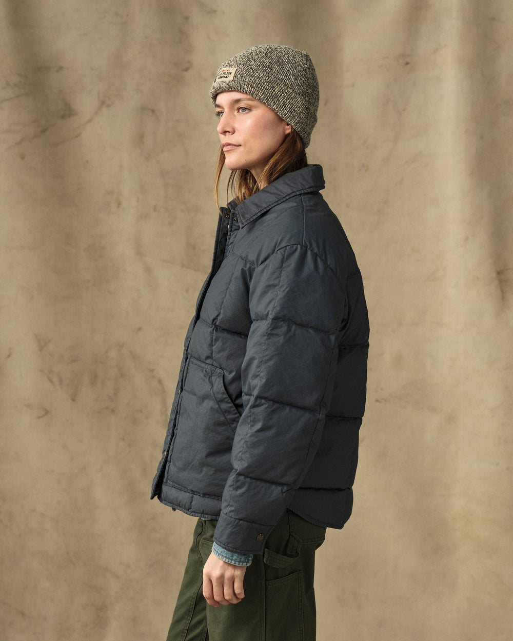 Women's Heritage Cotton Down Jacket - Bluefin