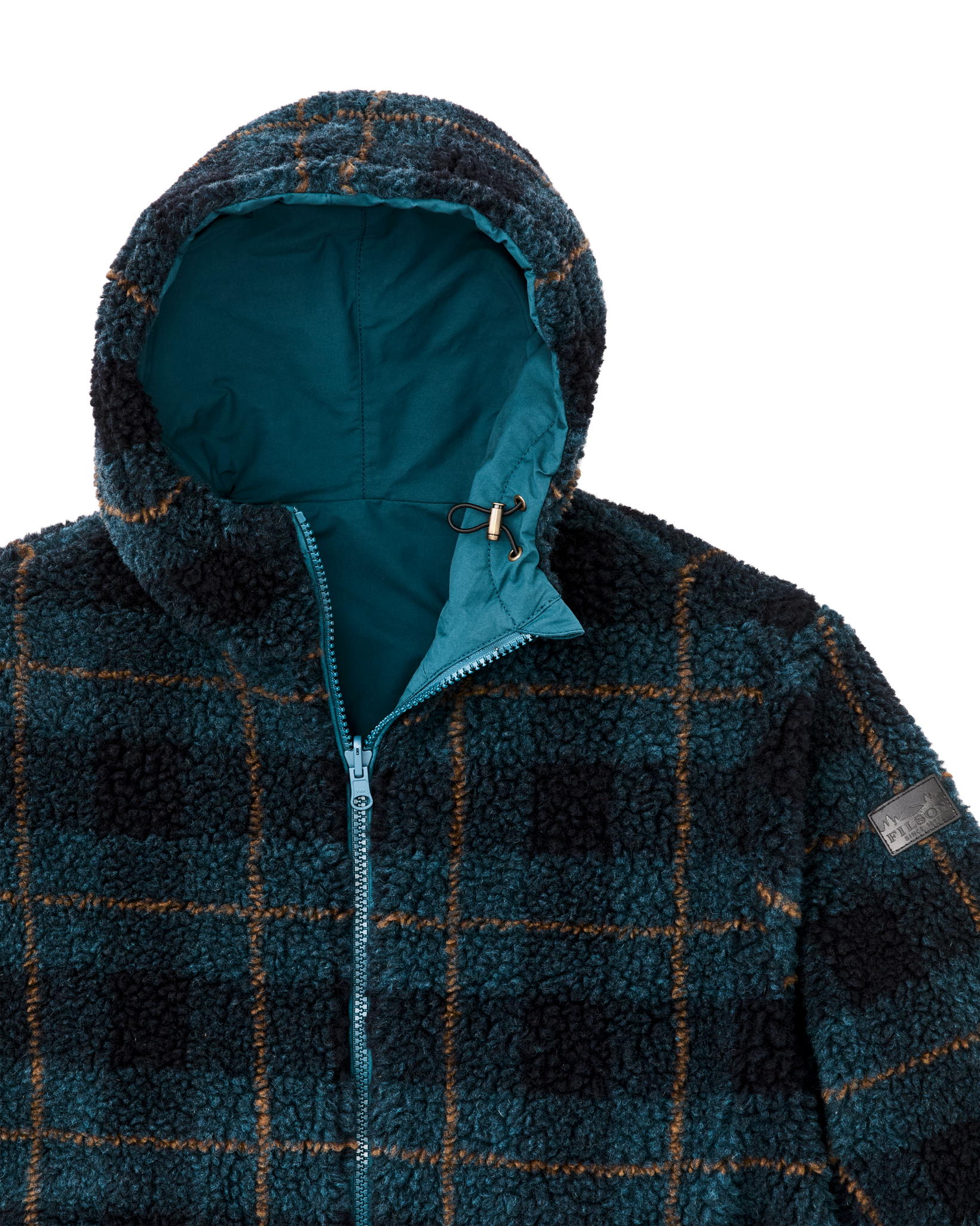 Women's Reversible Woolly Fleece Coat - Dark Teal