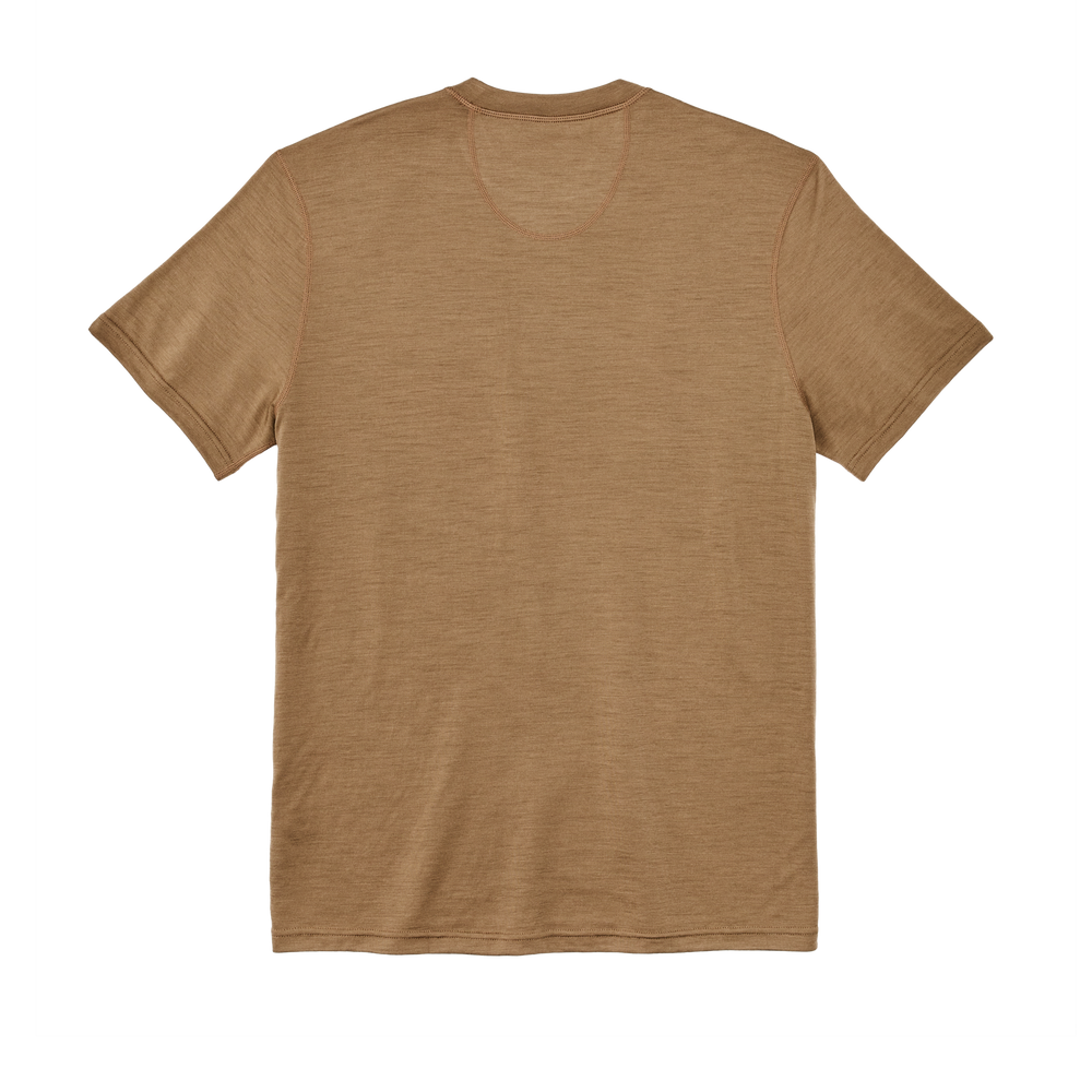 Alternate view of the Filson 210g Merino Wool Short Sleeve Crewneck - Rugged Tan