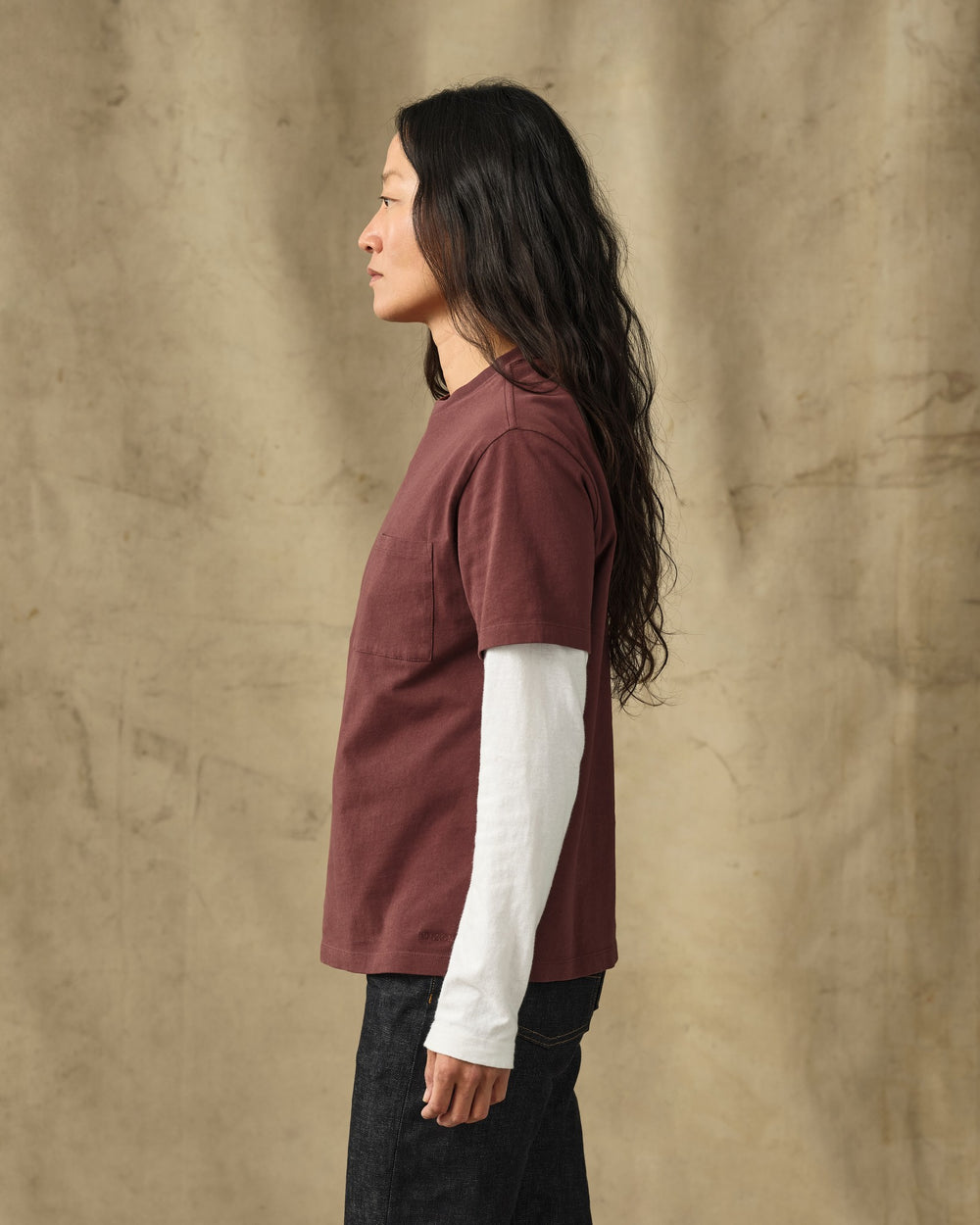 Women's Short Sleeve Pocket Tee - Loam Brown