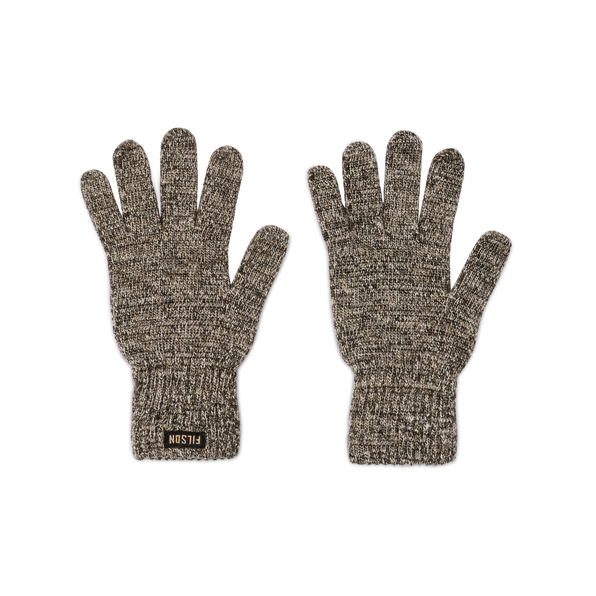 Filson Full Finger Knit Gloves in Root Heather