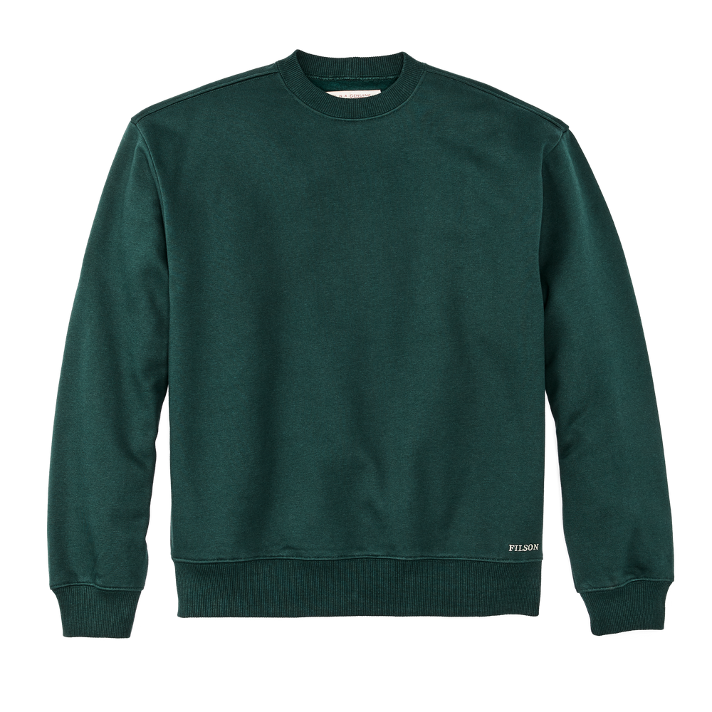 Front-facing image of the Filson Prospector Crewneck Sweatshirt - Ponderosa Pine