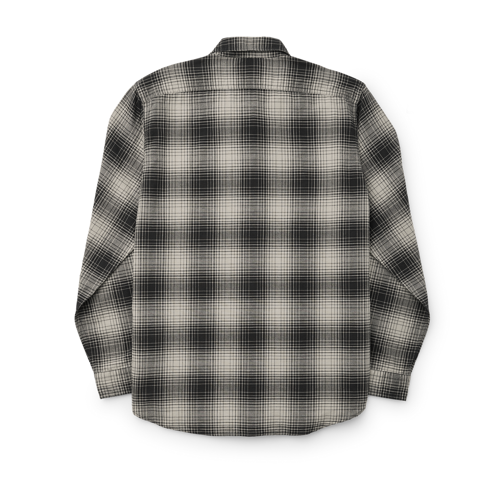 Alternate view of the Filson Rustic Oxford Shirt - Black/dusty Khaki Plaid