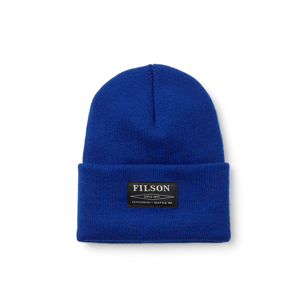 Front-facing image of the Filson Acrylic Watch Cap - Blue