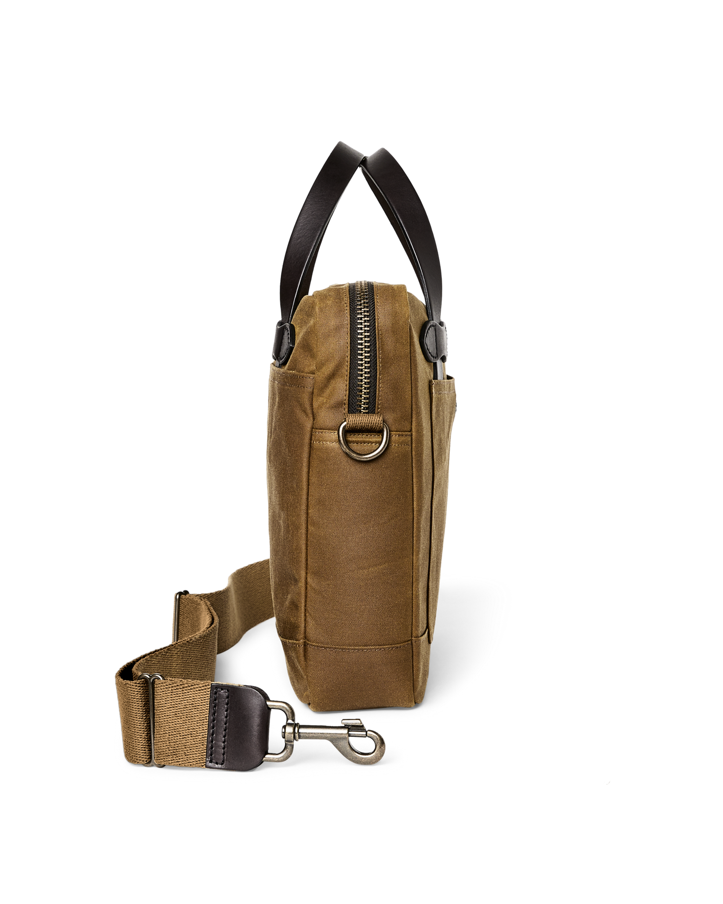 Alternate view of the Filson Tin Cloth Compact Briefcase - Dark Tan