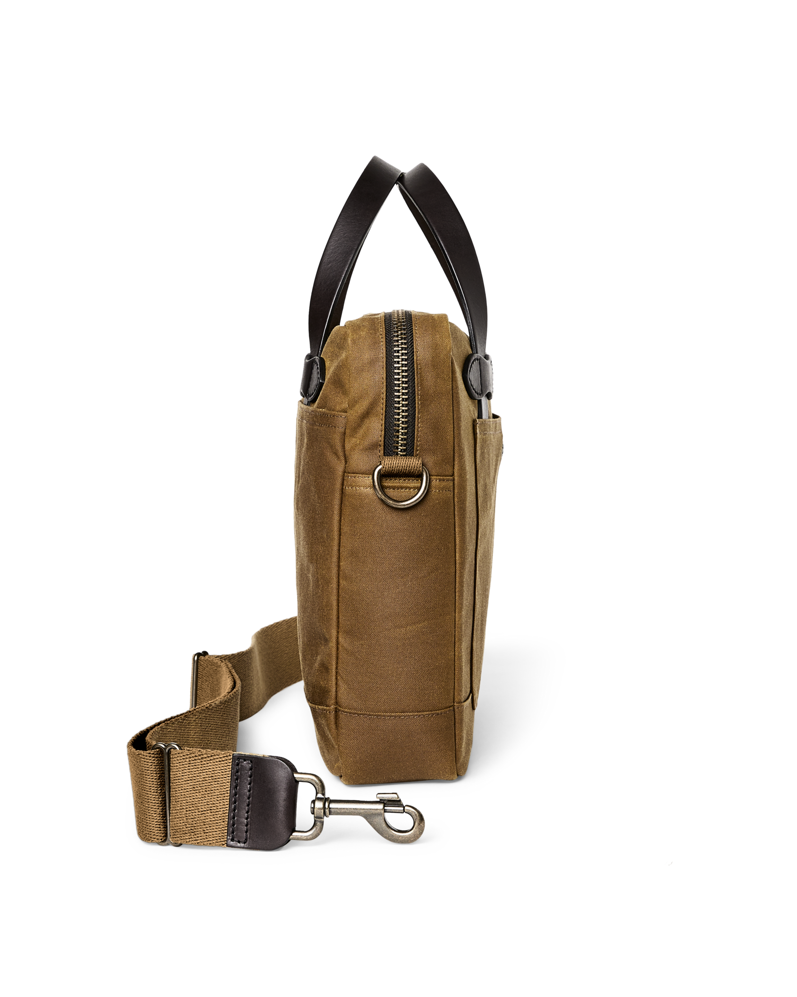 Alternate view of the Filson Tin Cloth Compact Briefcase - Dark Tan