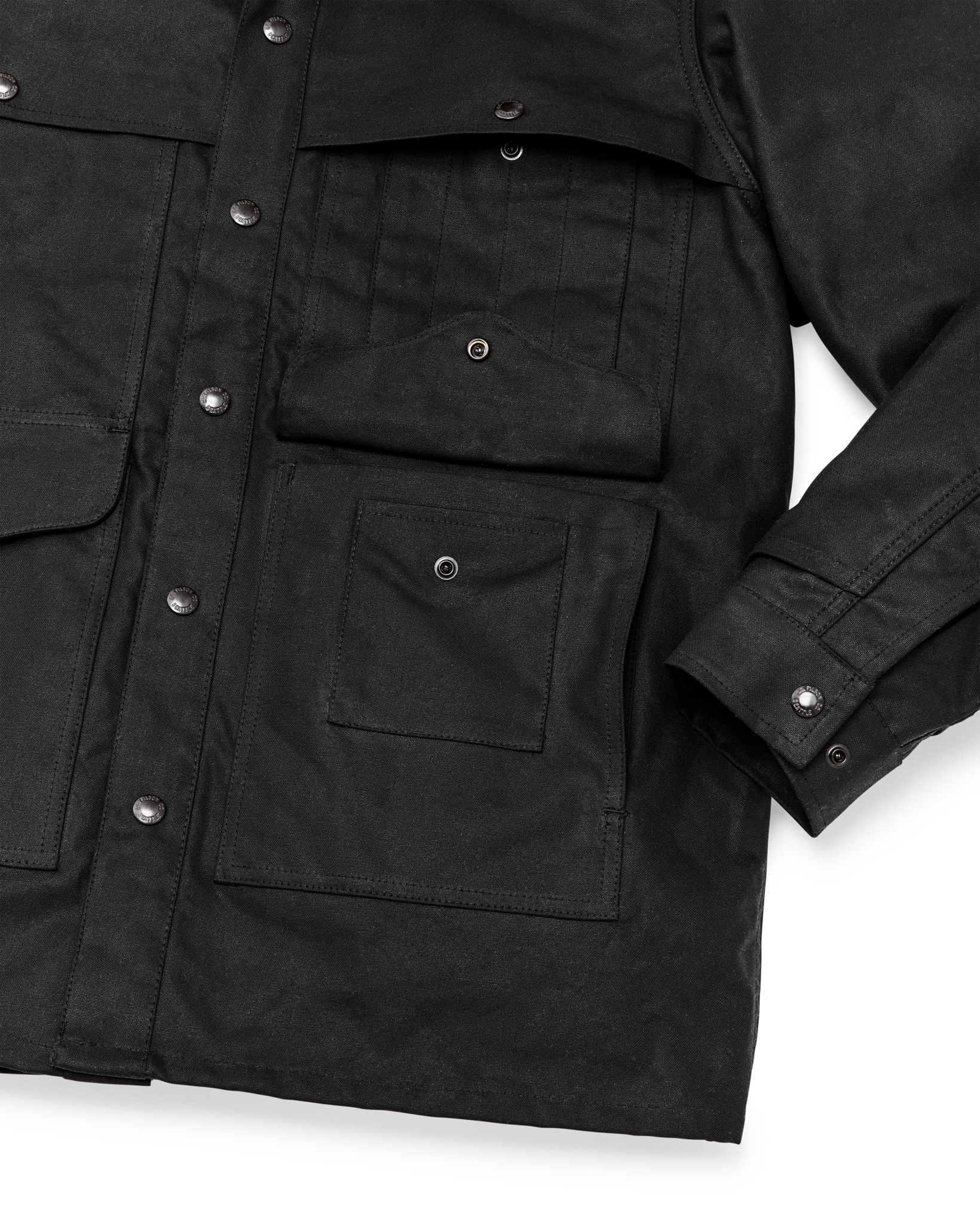 Alternate view of the Filson Lined Tin Cloth Cruiser Jacket - Black