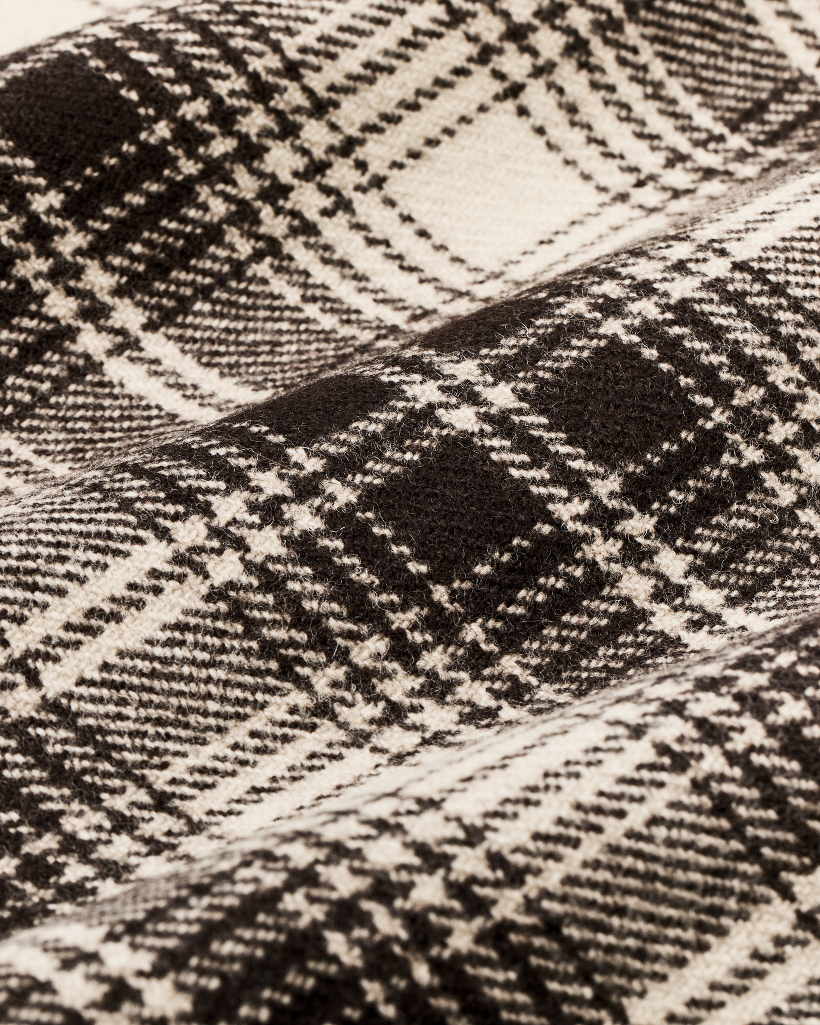 1922 Archive Wool Shirt - Cream / Dark Brown Plaid