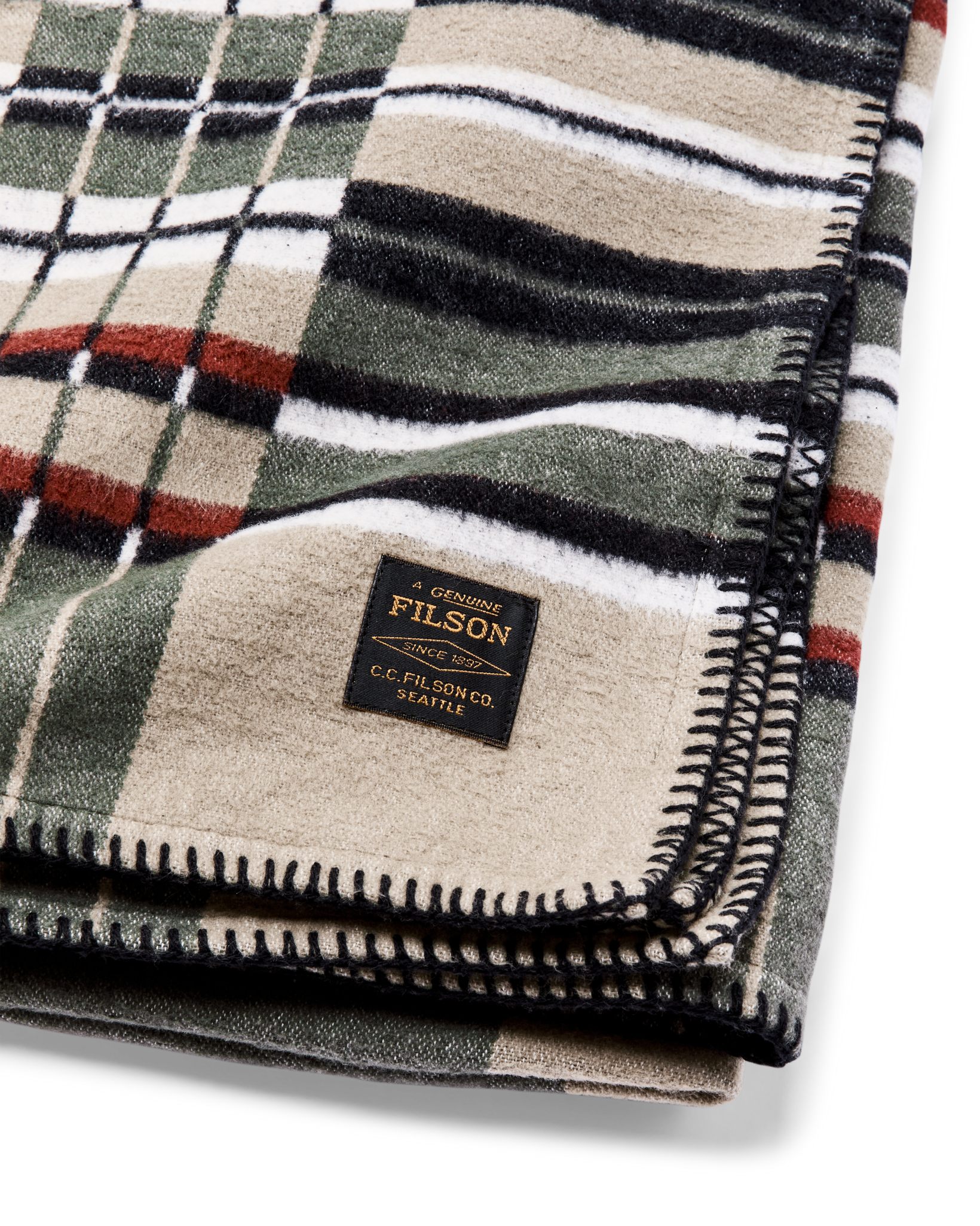 Alternate view of the Filson Longmire Cotton Blanket - Silver Sage