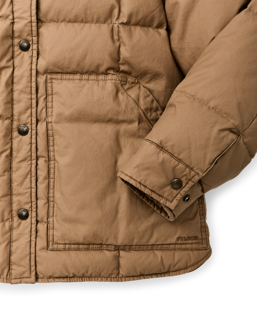 Alternate view of the Filson Women's Heritage Cotton Down Jacket - Antique Bronze