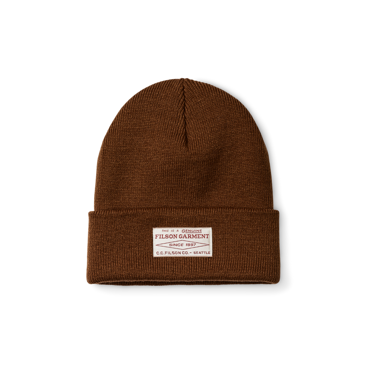 Front-facing image of the Filson Ballard Watch Cap - Copper