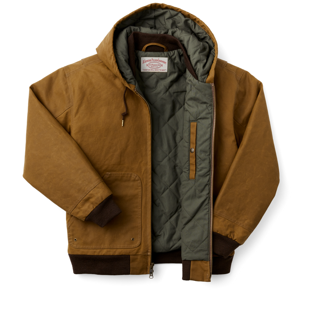 Alternate view of the Filson Tin Cloth Foul Weather Hoodie - Dark Tan