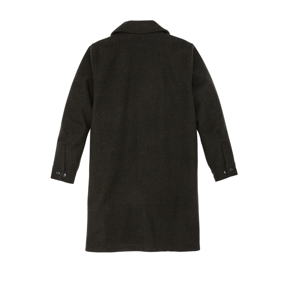Alternate view of the Filson Long Mackinaw Wool Cruiser - Peat Black