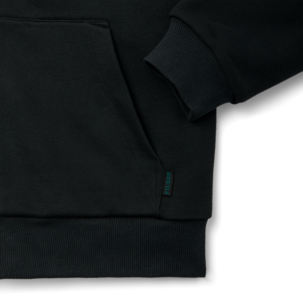 Alternate view of the Filson Prospector Waffle-lined Full-zip Hoodie - Black