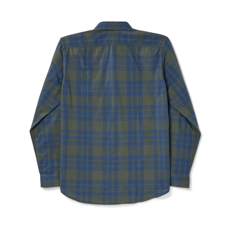 Rustic Oxford Shirt - Green / Blue Plaid