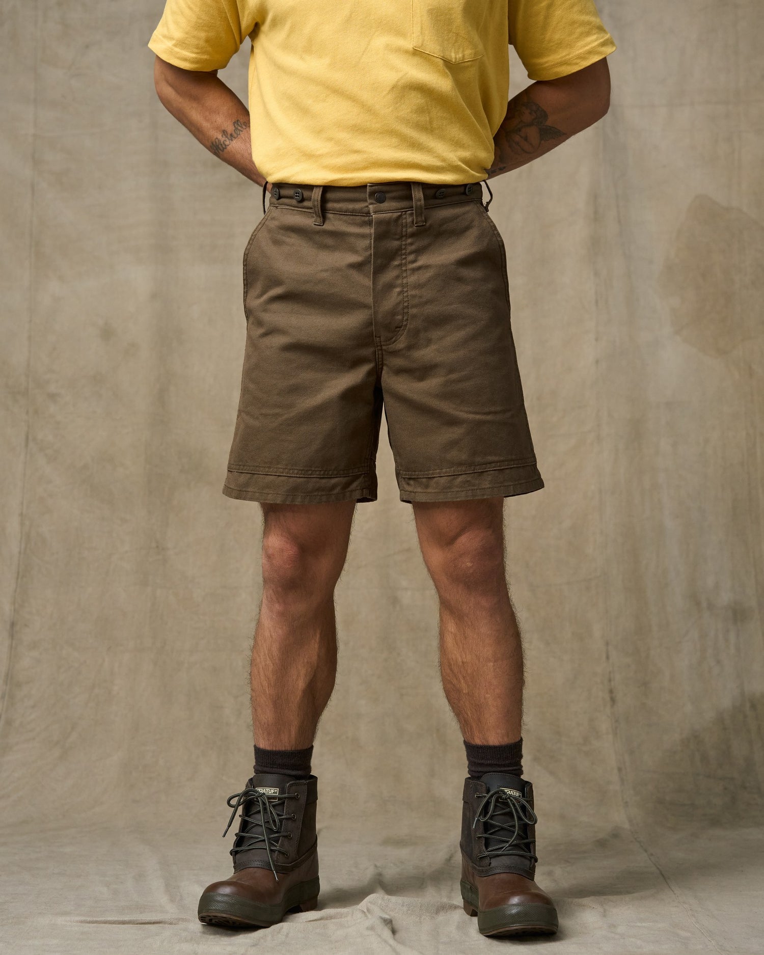 Dry Tin Cloth Shorts - Marsh Olive