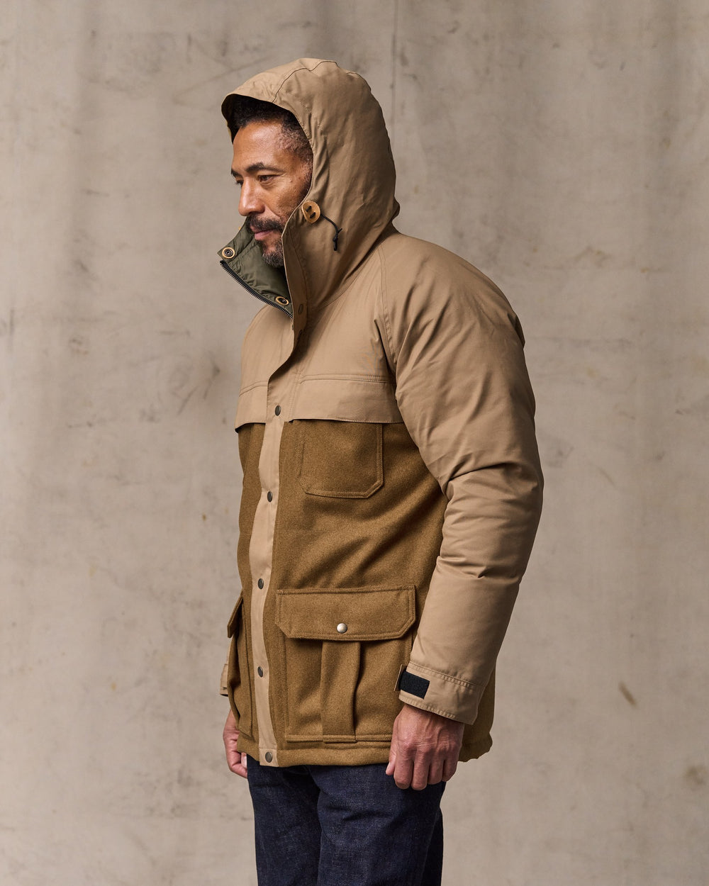 Filson X Crescent Down Works Parka - Dark Tan / Tan