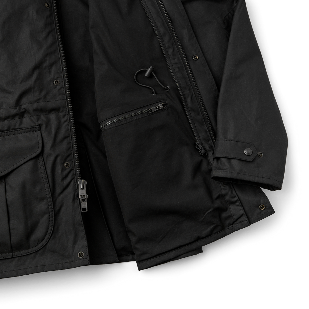 Alternate view of the Filson Cover Cloth Mile Marker Coat - Black