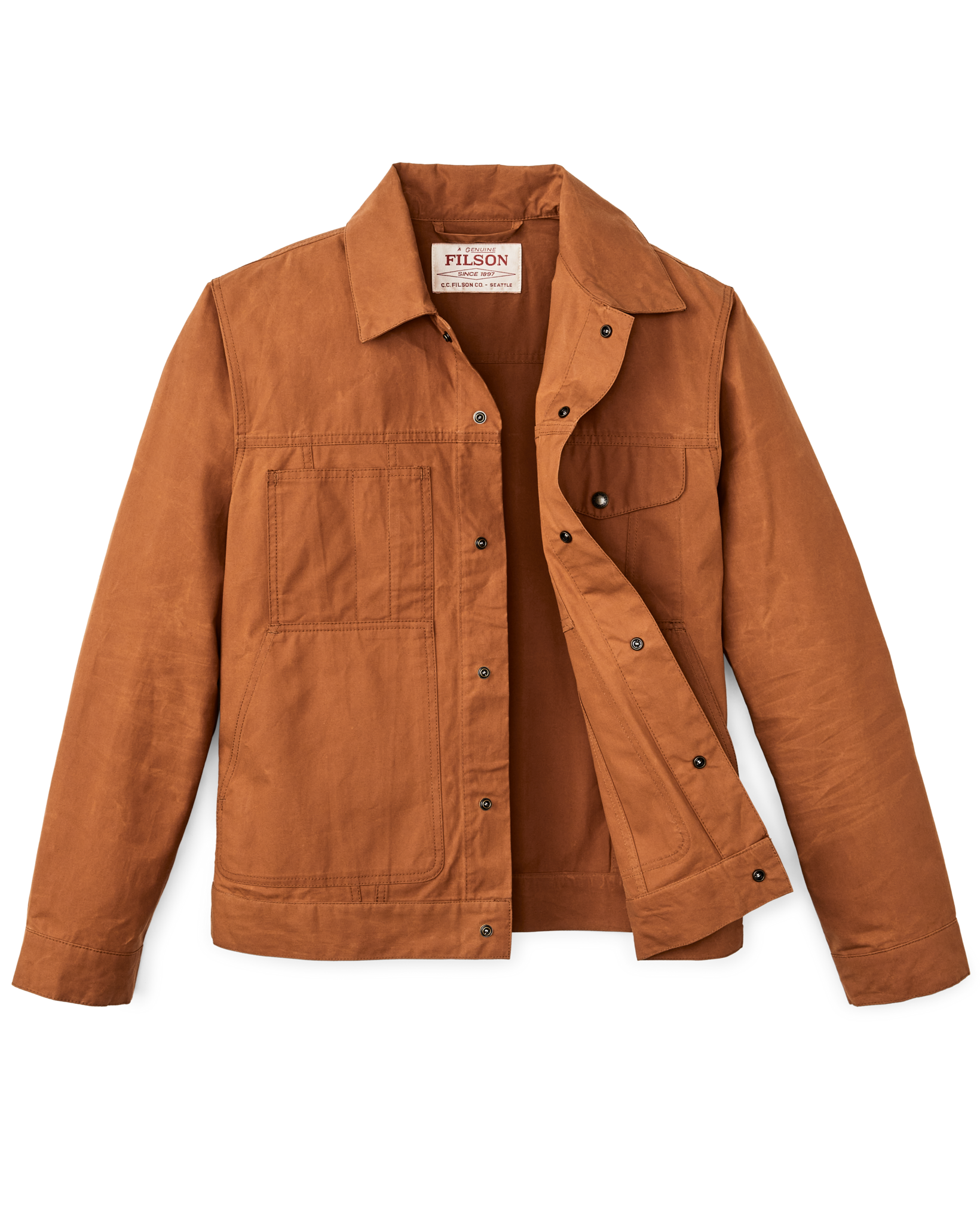 Dry Wax Short Cruiser Jacket - Bourbon | Filson Dry Wax Short Cruiser Jacket - Bourbon | Filson