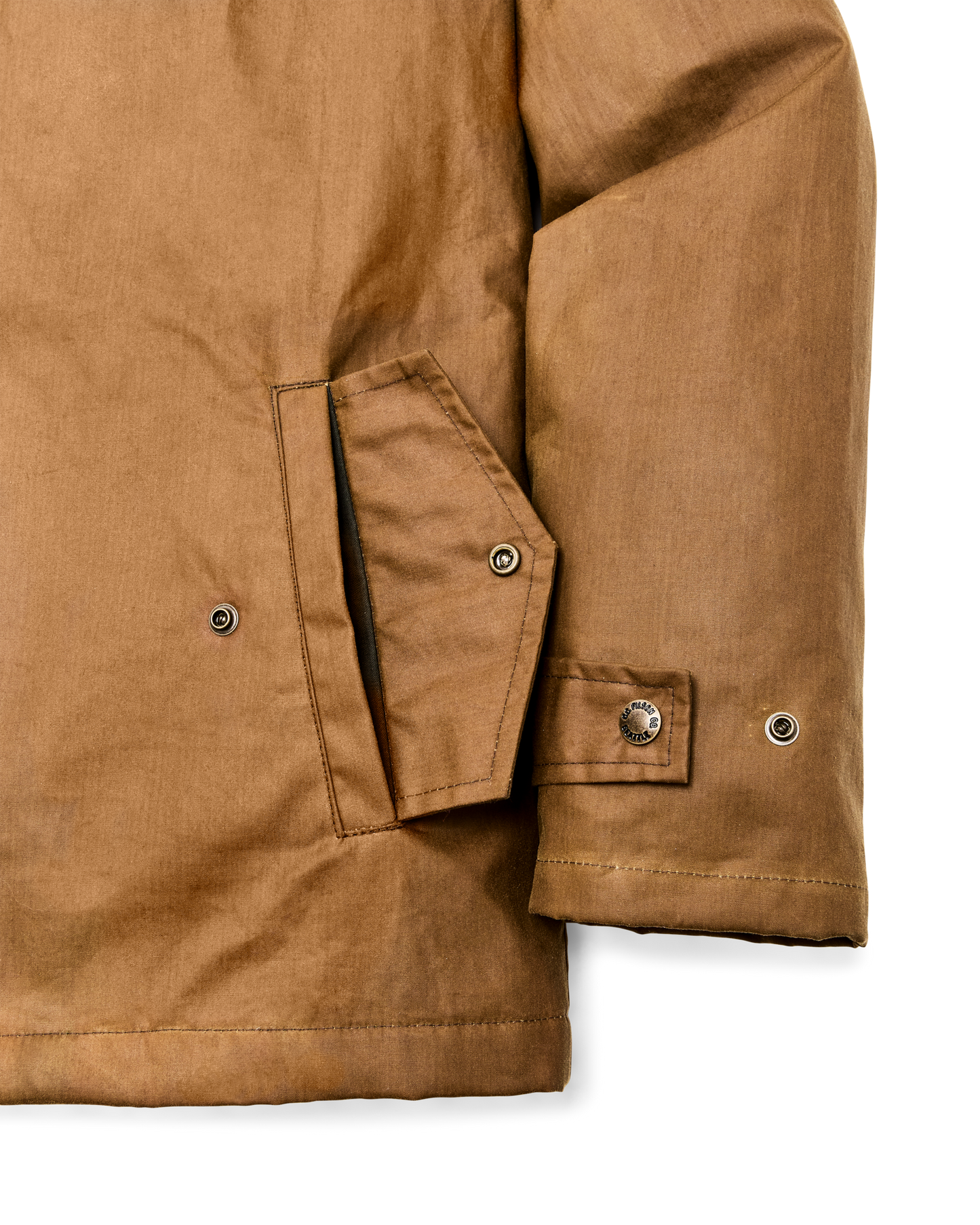 Filson X Freeman Wool Lined Raincoat - Dark Tan / Amber Spruce