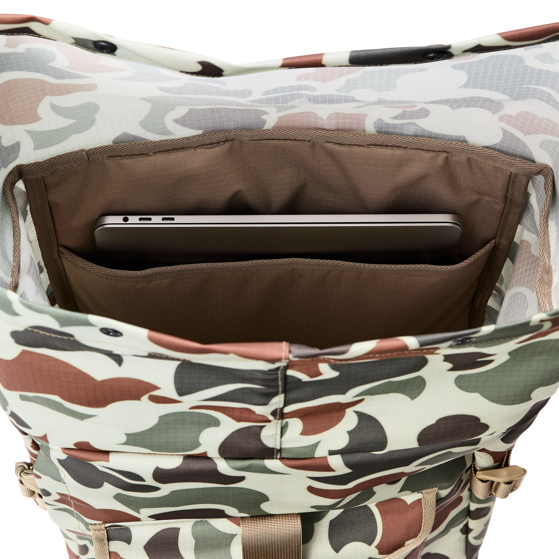 Filson Scout Backpack: Shrub Camo/Canteen/Covert Filson Scout Backpack: Shrub Camo/Canteen/Covert