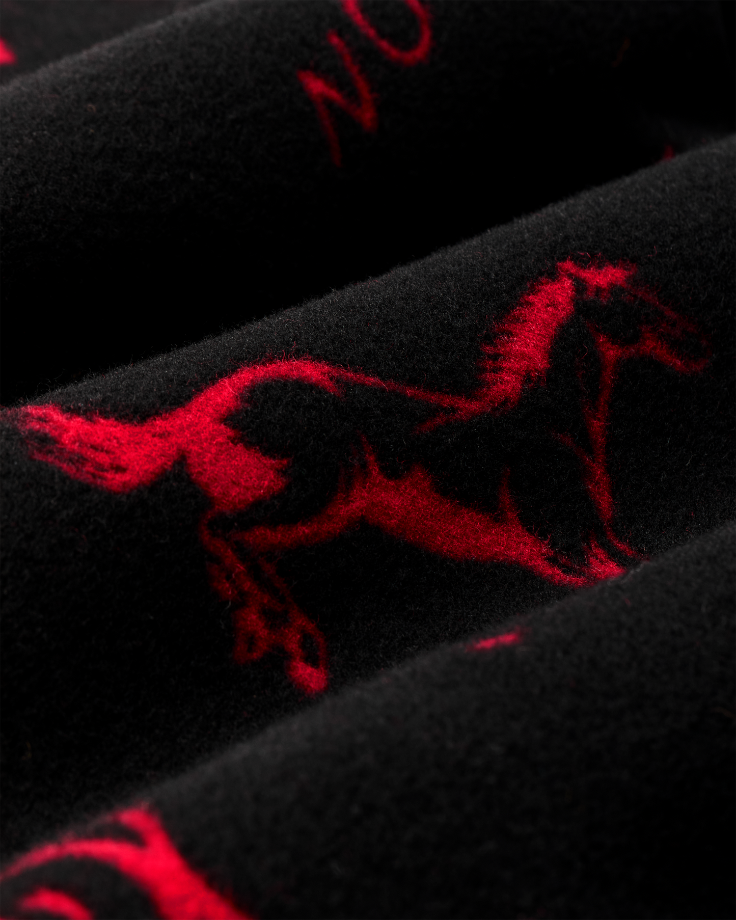 Women's Jacquard Wool Cruiser Jacket - Black / Red Western