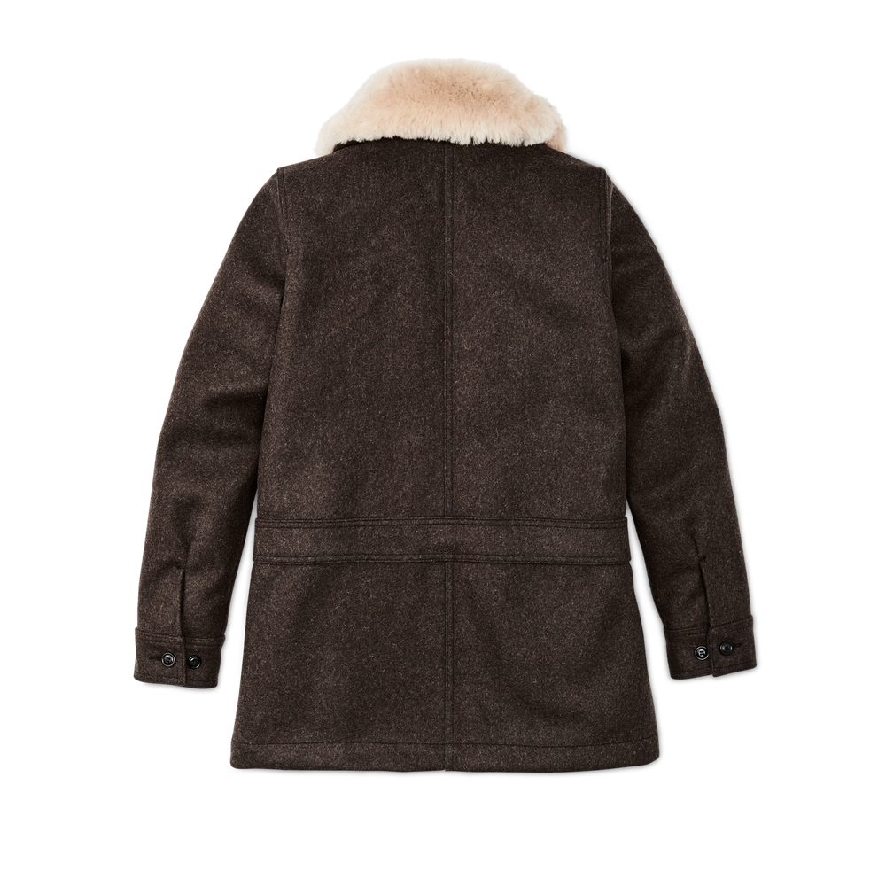 Alternate view of the Filson Women's Wool Trapper Coat - Brown