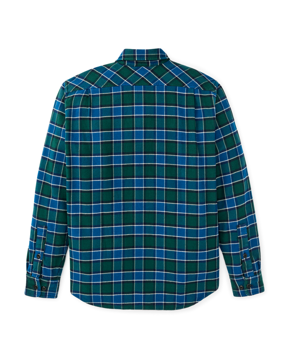 Vintage Flannel Work Shirt - Blue / Green Plaid