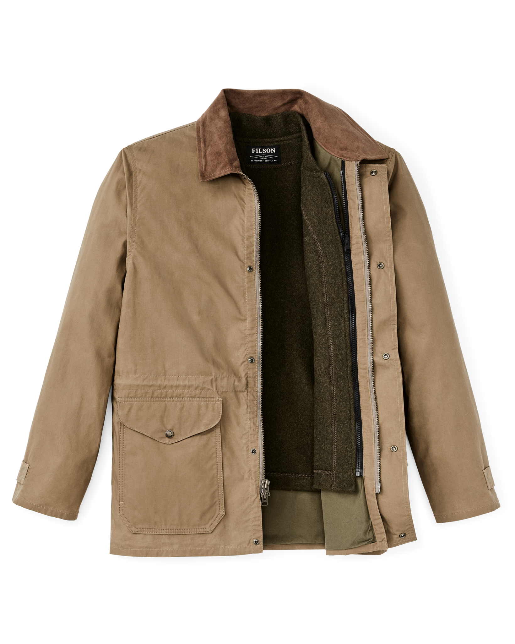 Dry Wax Mile Marker Coat - Dark Beige