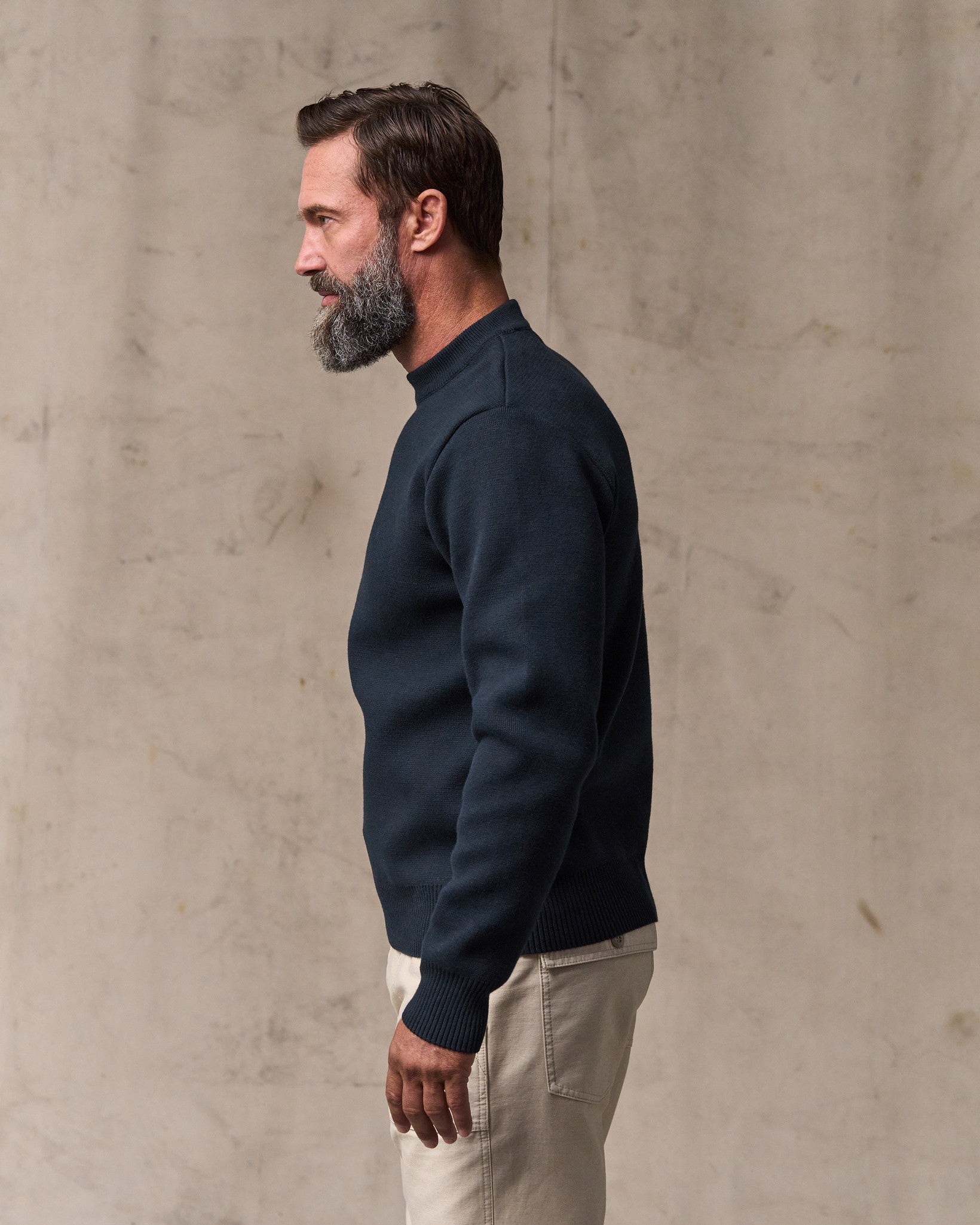 Cotton Crewneck Guide Sweater - Dark Navy | Filson