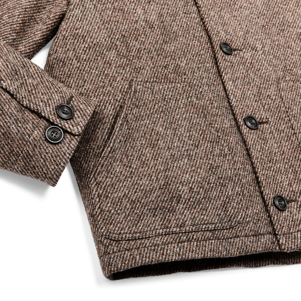 Alternate view of the Filson Decatur Island Wool Jacket - Natural Brown