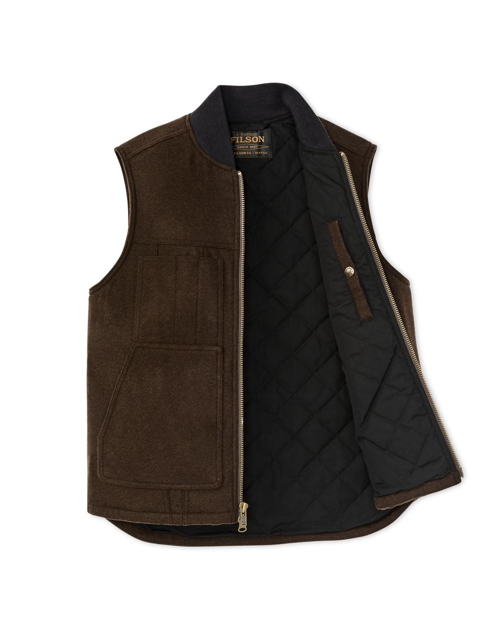 Alternate view of the Filson Spokane Insulated Work Vest - Beaver Brown