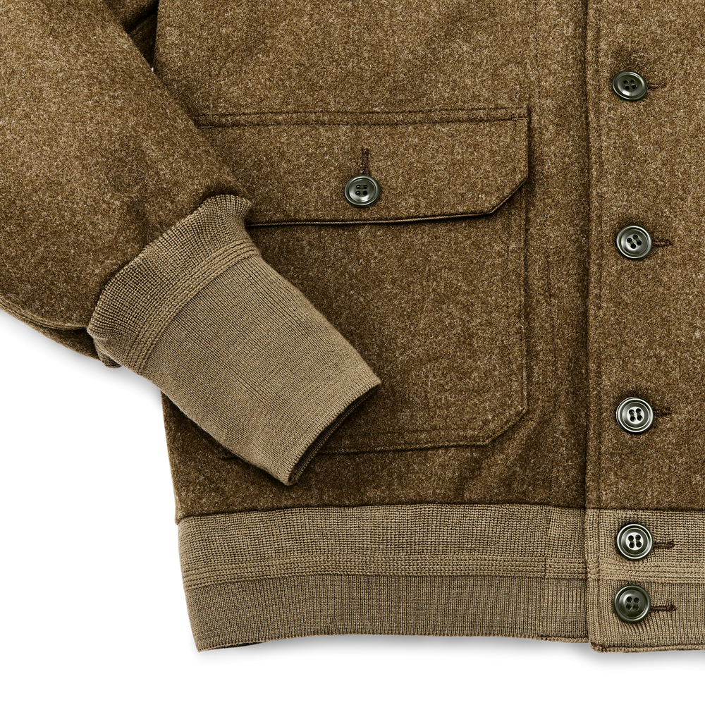 Alternate view of the Filson Ccc Wool Bomber - Marsh Olive