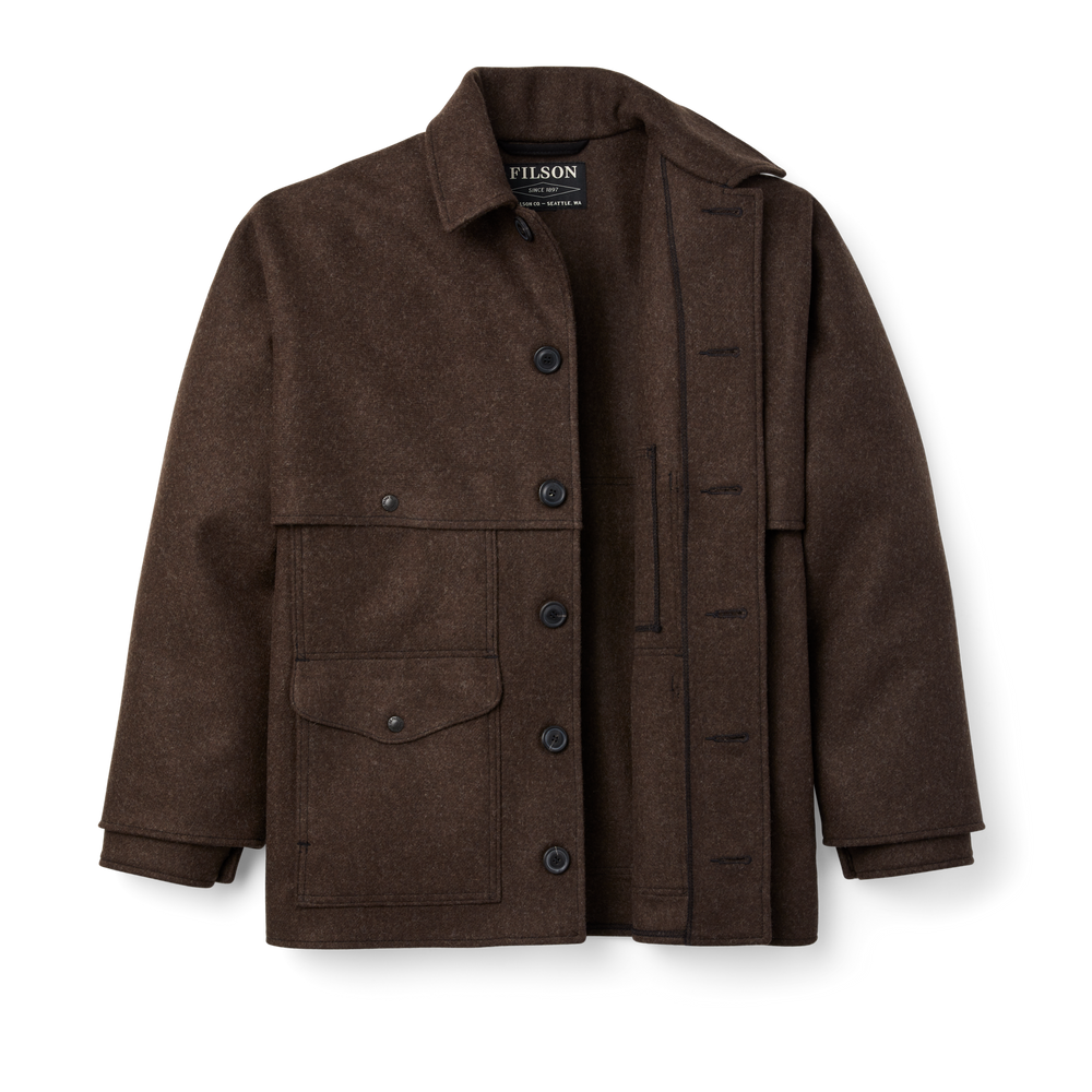 Alternate view of the Filson Double Mackinaw Cruiser - Brown