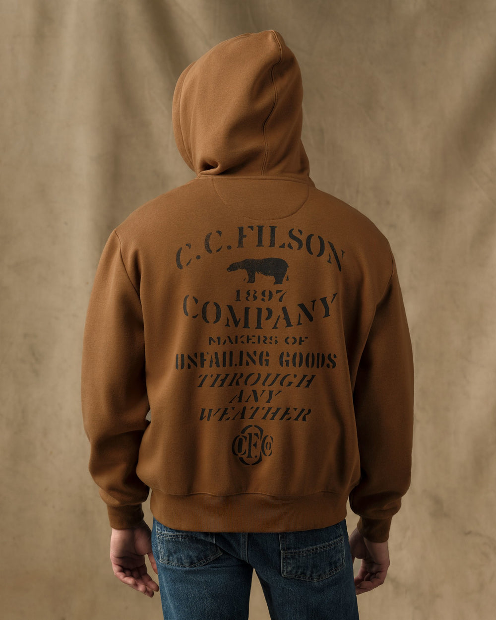 Stencil Graphic Hoodie - Whiskey