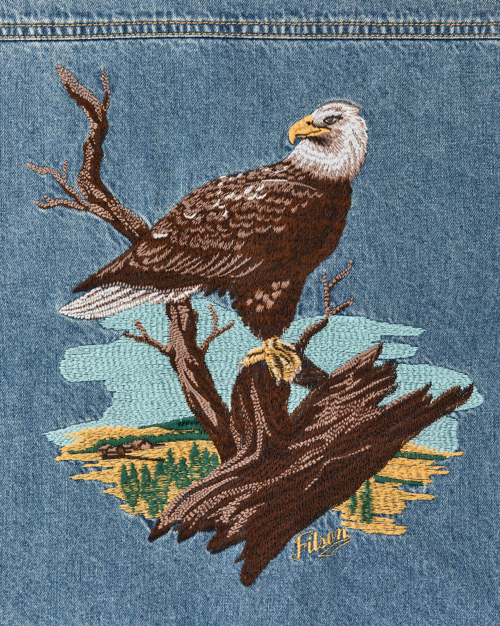 Alternate view of the Filson Women's Embroidered Denim Shirt - Vintage Indigo