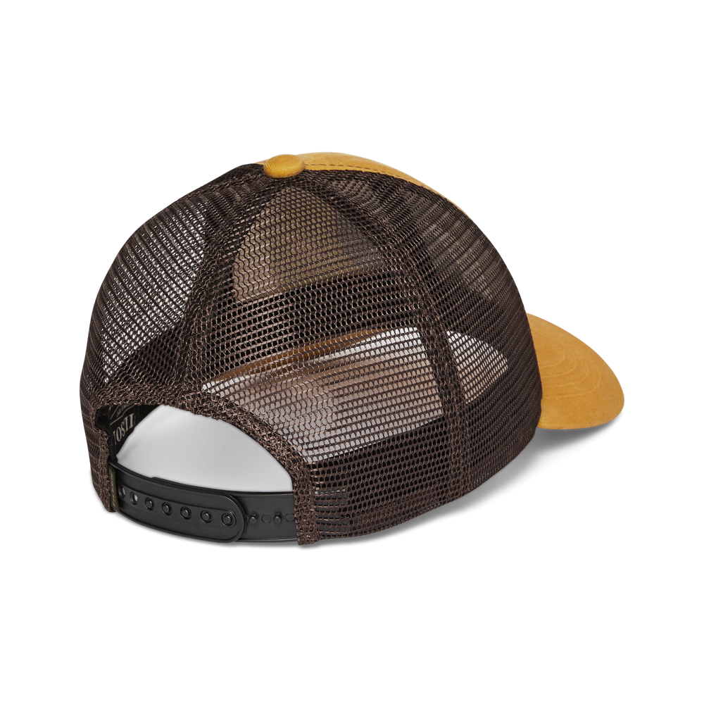 Alternate view of the Filson Mesh Snap-back Logger Cap - Yellow / Prince Fly Patch