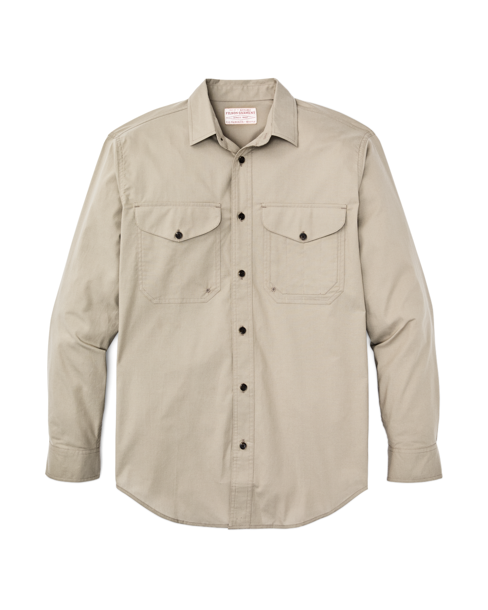 Front-facing image of the Filson Twin Lakes Sport Shirt - Dark Clay