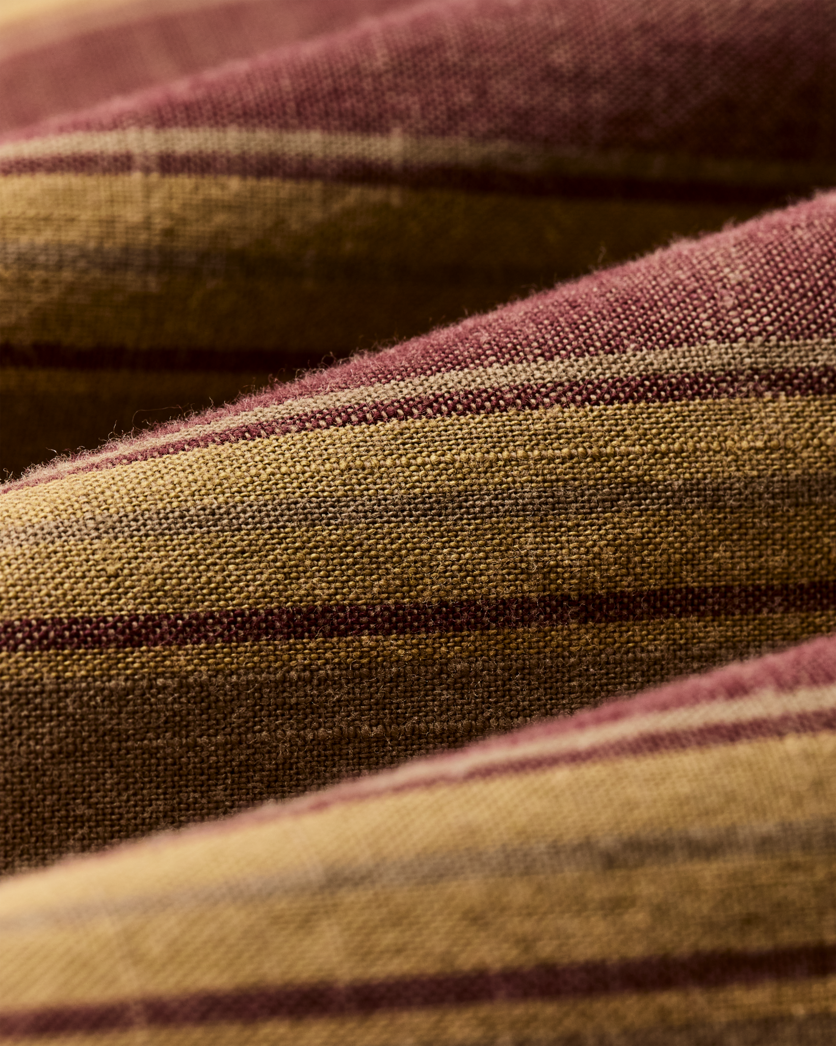 Chambray Camp Shirt - Brick / Tan