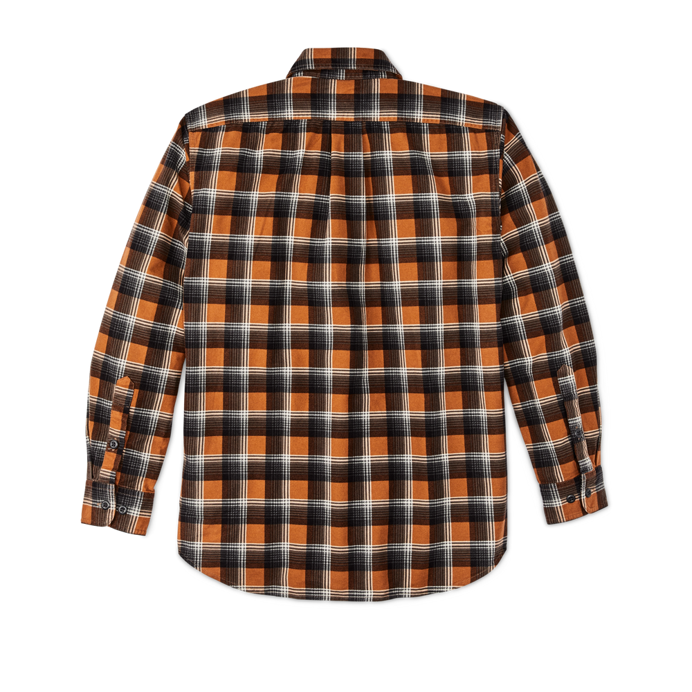Alternate view of the Filson Field Flannel Shirt - Amber Rust / Gray Plaid