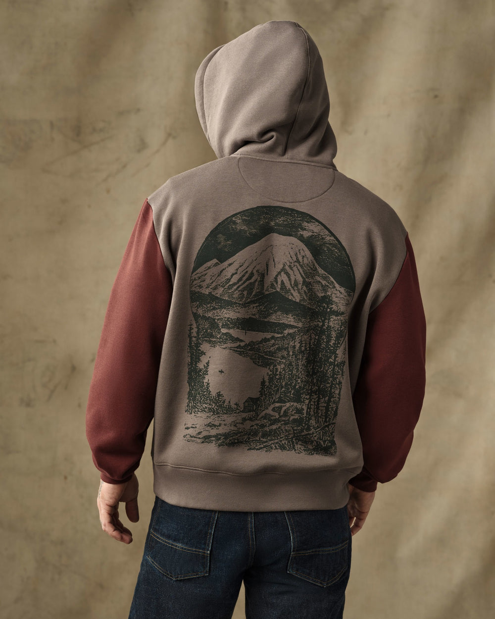 Valley Graphic Hoodie - Hawk Brown