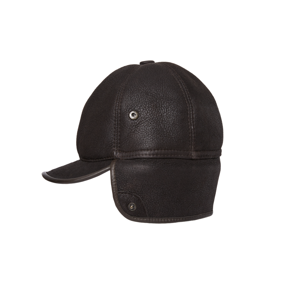 Alternate view of the Filson Sheepskin Trapper Hat - Bison Brown