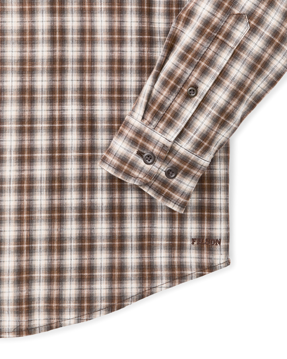 Alternate view of the Filson Chambray Button-Down Shirt - Cascade Plaid