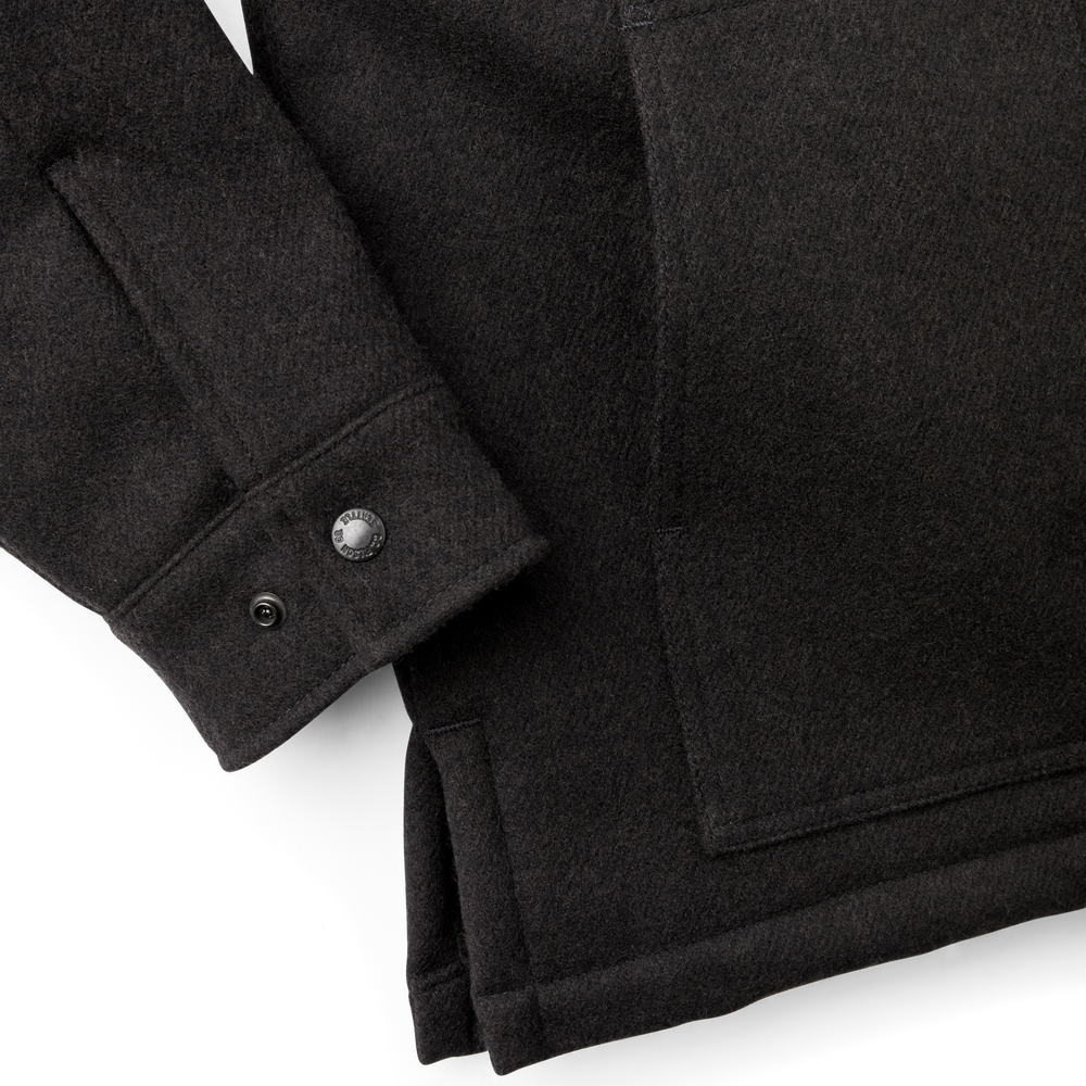 Alternate view of the Filson Lined Wool Cape Coat - Brown/black Twill