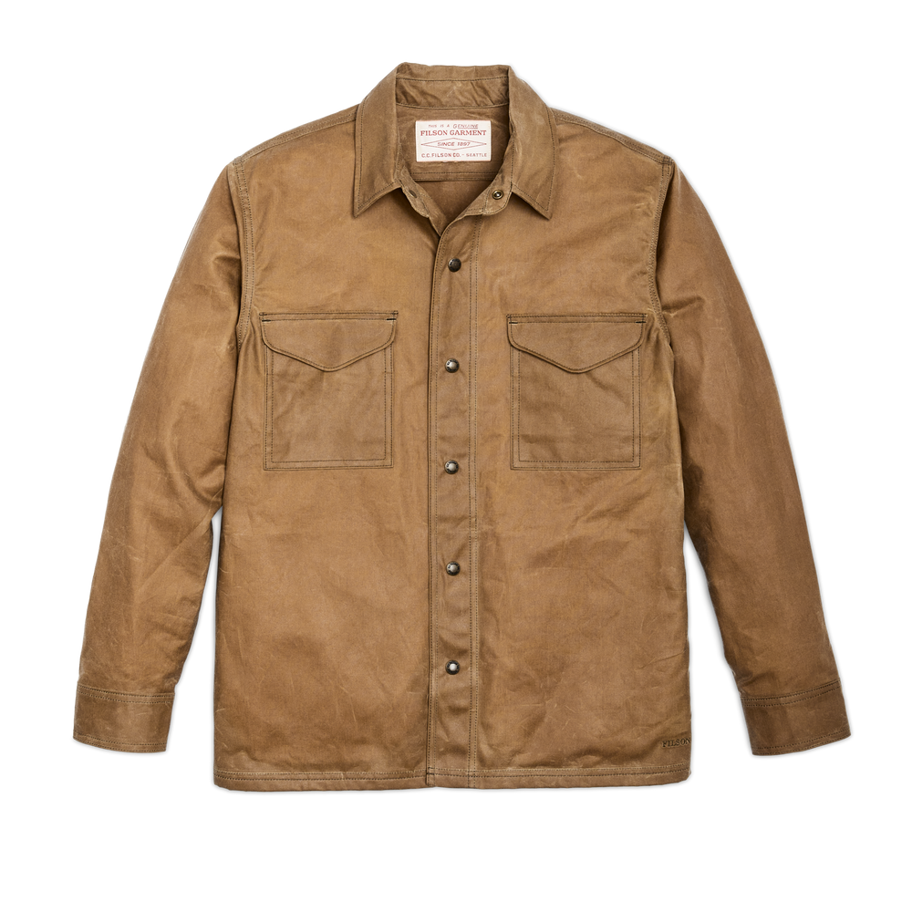 Front-facing image of the Filson Eagle Harbor Jac-shirt - Tan