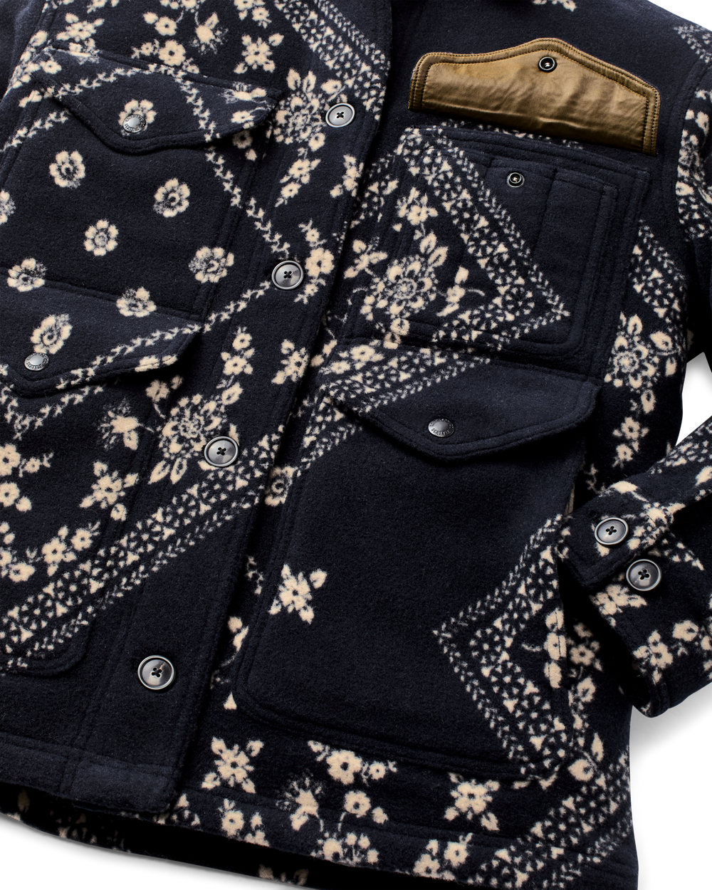 Women's Jacquard Wool Cruiser Jacket - Ink Navy