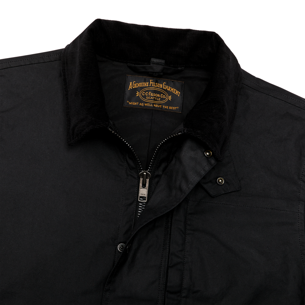 Alternate view of the Filson Cover Cloth Mile Marker Coat - Black