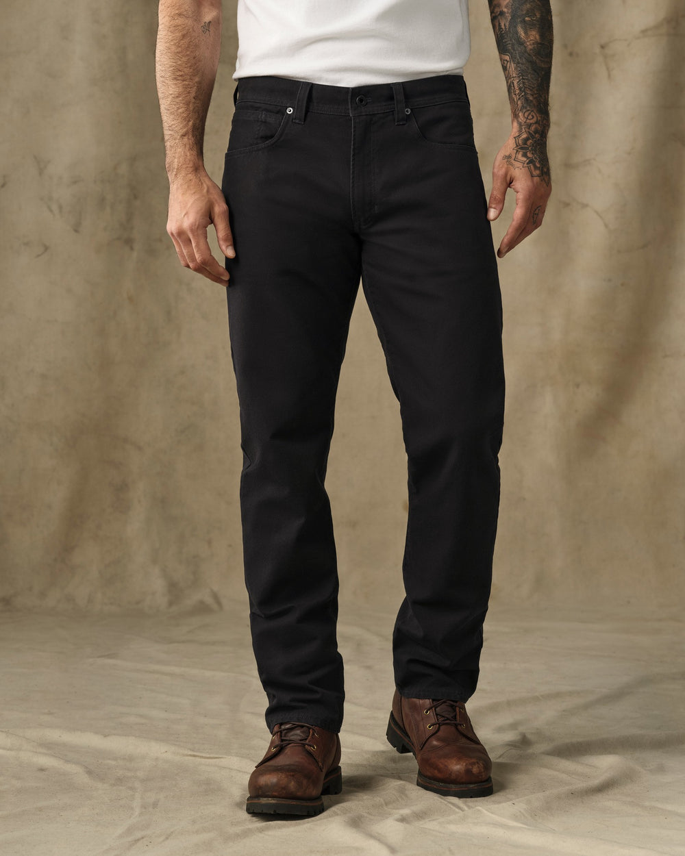 Dry Tin Cloth 5-Pocket Pants - Black