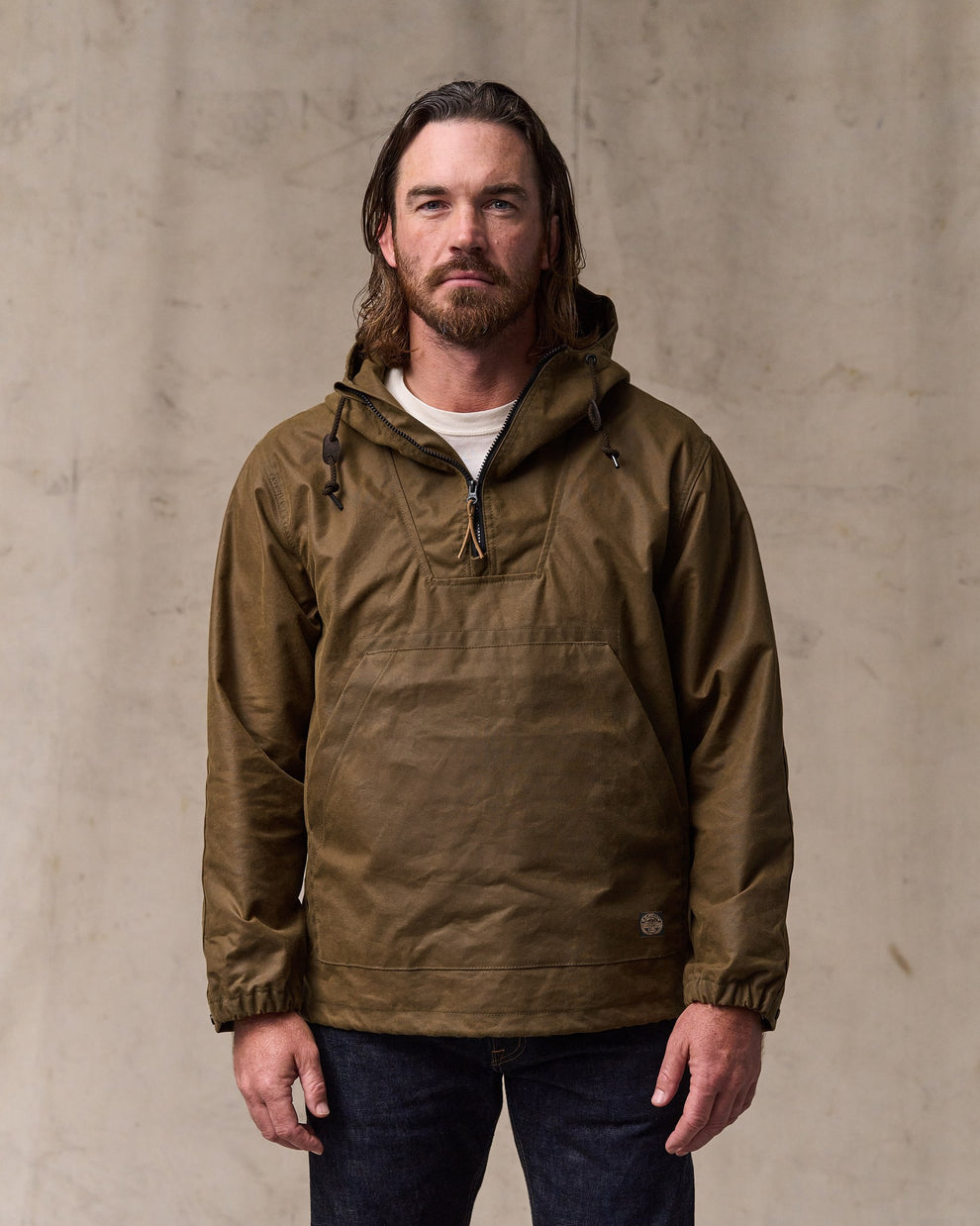 Filson Model 71 Shelter Cloth Waxed Anorak - Dark Tan | Filson