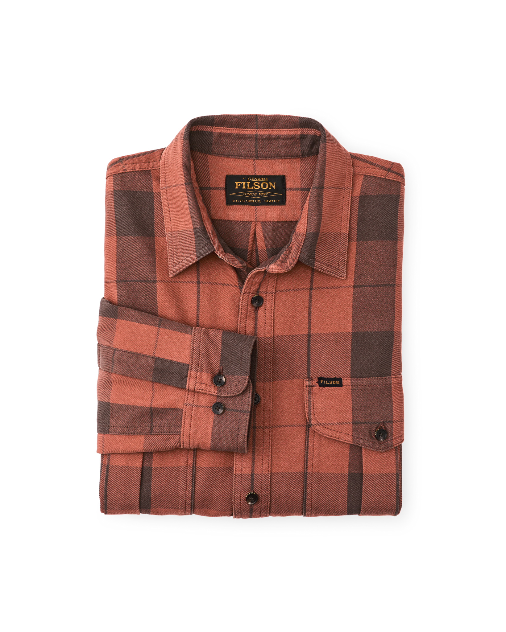 Vintage Wash Alaskan Guide Shirt - Sequoia / Dark Bown Plaid